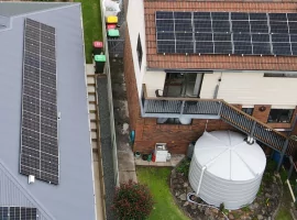 Solar panel installation on a Newcastle roof